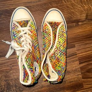 Converse Chuck Taylor All Star Ladies Multicolor Canvas Knit Sneakers Size 8
